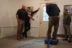 Cleaning the carpets