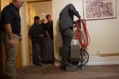 Drying the carpets